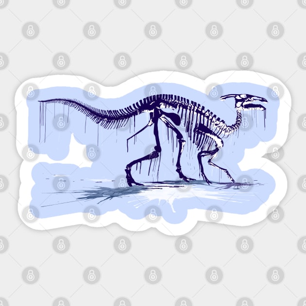 Drip Dry Hadrosaur Sticker by Siegeworks